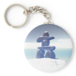 Winter inukshuk Keychain