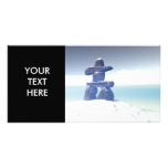 Winter inukshuk Photo Card