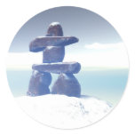 Winter inukshuk Sticker