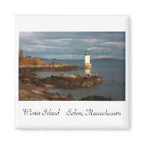 Winter Island Fridge Magnet