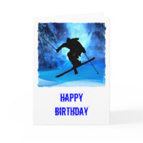 Winter Landscape and Freestyle Skier