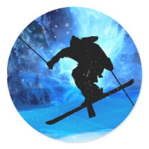 Winter Landscape and Freestyle Skier