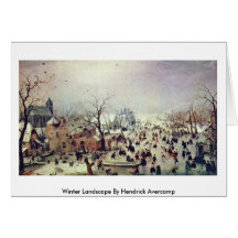 Winter Landscape By Hendrick Avercamp Cards