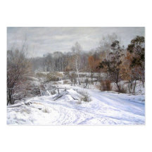 Winter Landscape Calendar Business Card