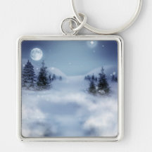 Winter Landscape Key Chain