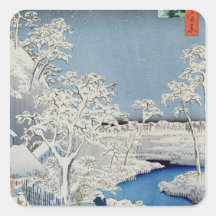 Winter Landscape Square Sticker