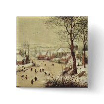 Winter Landscape with a Bird Trap - 1565 Buttons