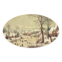 Winter Landscape with a Bird Trap - 1565 Sticker