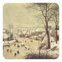 Winter Landscape with a Bird Trap - 1565 Stickers