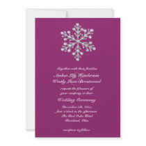 Winter Magenta Wedding Invitation 2