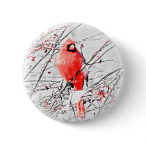 WINTER MALE CARDINAL PIN