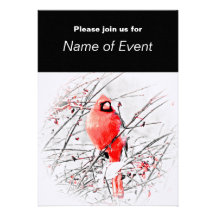 WINTER MALE CARDINAL INVITE
