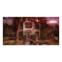 Winter - Metuchen, NJ -  Feed the poor Photo Greeting Card
