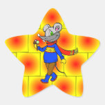 Winter Mouse Star Stickers