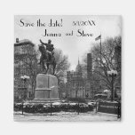 Winter, NYC's Union Square B & W Save the Date Magnets