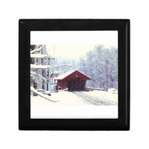 WINTER ON THE COVERED BRIDGE gift box