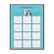 Winter Owls 2012 Calendar Postcard