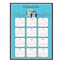 Winter Owls 2012 Calendar Postcard