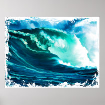 Winter Pacific Surf Oil Painting