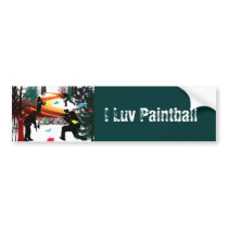 Winter Paintball in the Woods Bumper Stickers