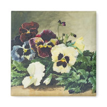 Winter Pansies, 1884 magnets
