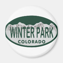 Winter Park license oval Fridge Magnet