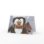 Winter Penguin Blank Card