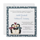 Winter Penguins Wedding Invitation