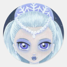 Winter Princess Portrait Sticker