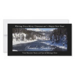 Winter River Flat Business Christmas Greeting Card Personalized Photo Card