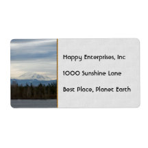 Winter River View Custom Shipping Label