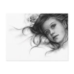 Winter Rose Child Postcard