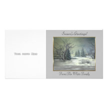 Winter Scene 4 Photo Card Template