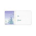 Winter Scene Christmas  Goat   Gift Tag labels