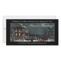 Winter Scene Flat Business Christmas Greeting Card Picture Card