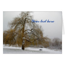 Winter scene greeting card