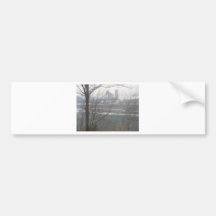 Winter scenery bumper sticker