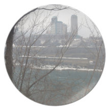 Winter scenery dinner plate