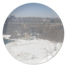 Winter scenery dinner plates