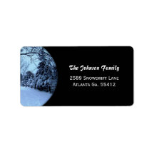 Winter Snow Address Labels