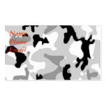 Winter/Snow Camouflage Business Card