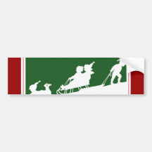 Winter Snow Woodblock Bumper Stickers