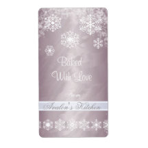 Winter Snowflake Bronze Foil Holiday Baking Label