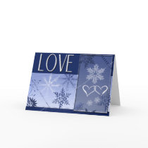 Winter Snowflake Love Card