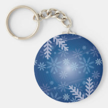 Winter Snowflake Pattern Keychain