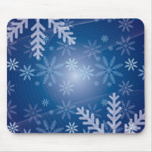Winter Snowflake Pattern Mouse Pad