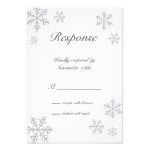 Winter Snowflake RSVP Custom Invites