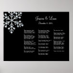 Winter Snowflake Seating Chart Posters