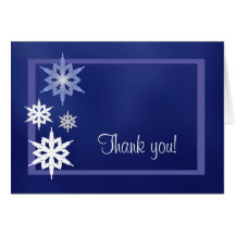Winter Snowflake Thank You Card