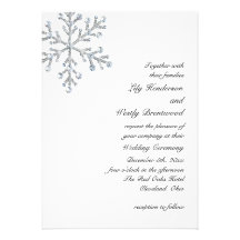 Winter Snowflake Wedding Invitation
